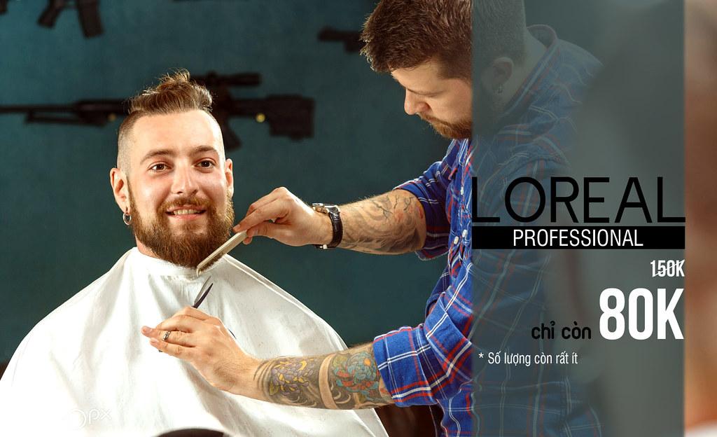 Barba sendo aparada e modelada